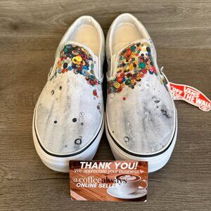 Vans x Moca Classic Slip-On Brenna Youngblood Buttons Size 10.5 Men's NWOB
